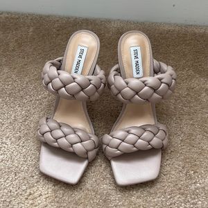 NWOT Steve Madden woven leather high heel sandals